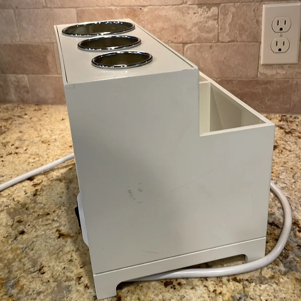 Pottery Barn Beauty Station Organizer with Build-in Electric Extension.
